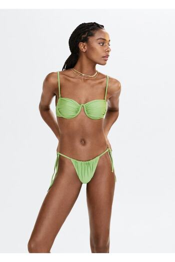 MANGO Woman Brazilian Shiny Bikini Bottom