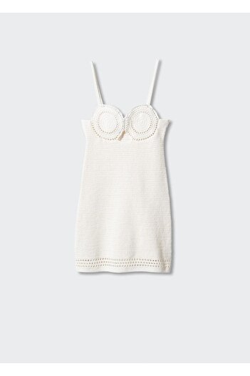 MANGO Woman Kroşe Mini Elbise