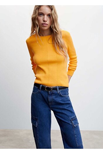 MANGO Woman Textured Round Neck Sweater