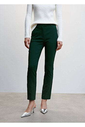 MANGO Woman Cropped Skinny Trousers