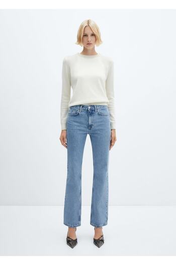 MANGO Woman Mid-waist straight cut jeans