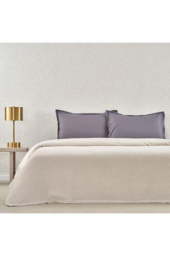 Taç Plain Bmr Double Private Set Gray Crown Double Pique Set Bamboo