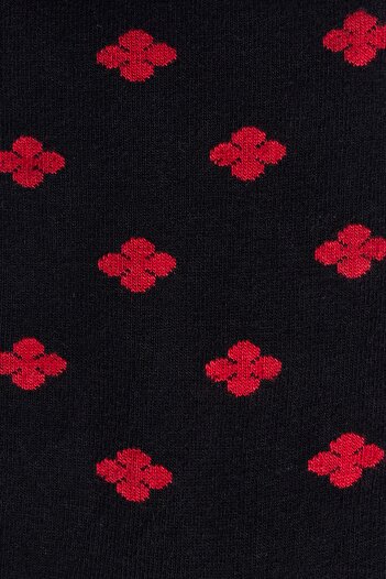 ALTINYILDIZ CLASSICS Men's Black-Red Patterned Socks