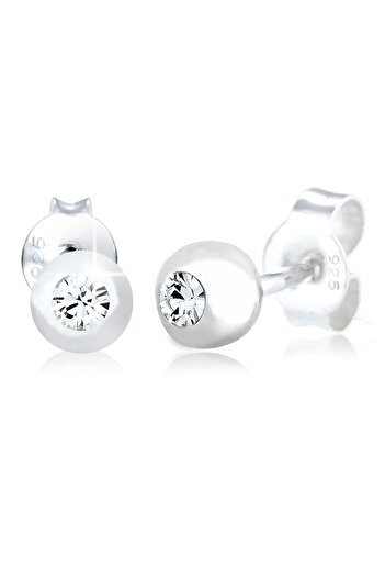 ELLI Ohrringe Kristall Funkelnd Basic 925 Silber