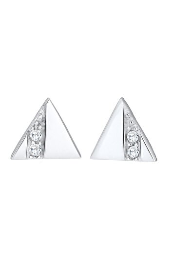 ELLI Ohrringe Dreieck Zirkonia Geo Trend 925 Silber
