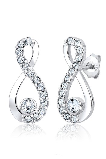 ELLI Ohrringe Infinity Kristalle 925 Silber