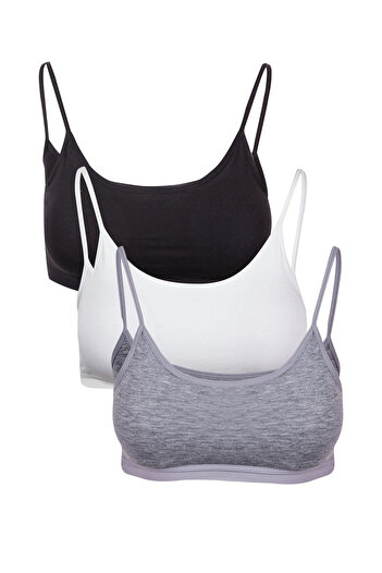 BSM 3-Piece Women's Bustier with Cotton Pads - Rope Strap