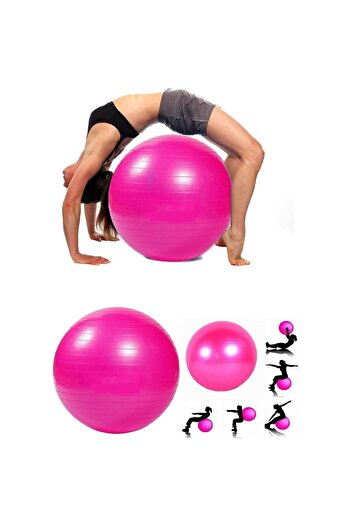 pekial 65cm Ribbed Pilates Ball And Pump Set Pilates Yoga Sports Exercise Ball Gymnastics Fitness MAYN