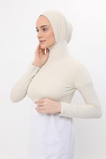 Altobeh Long Sleeve Neck Collar Boneli Half Body Cream