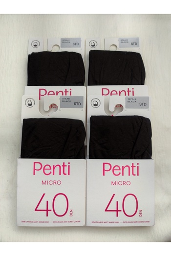 Penti Micro 40 Den Medium Thick Matte Socks (Short Socks) 4-Piece