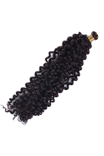 KONAK PERUK Red Brown Colored Afro Wave Hair