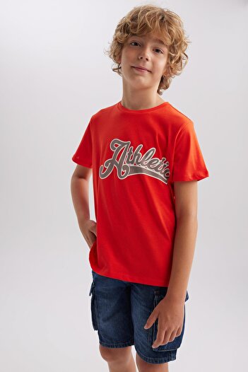 DeFacto Boy's Regular Fit Short Sleeve T-Shirt