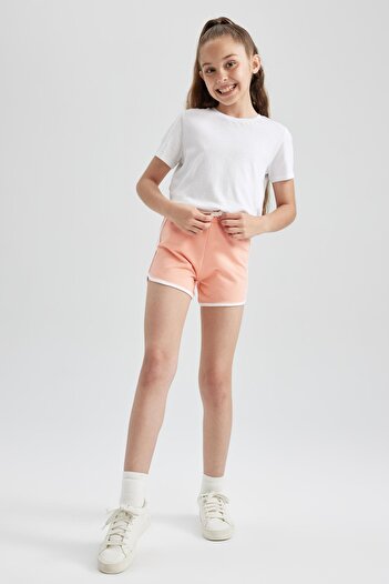 DeFacto Girl's Regular Fit Sweatshirt and Shorts Set