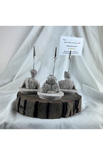 oasis decoration Mink Antique Venus, Cupid (Angel) and Apollo Pedestal Sculpture 3-Piece Note Holder Set, Photo Holder