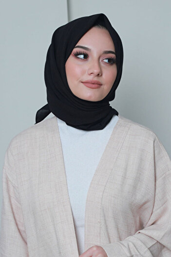 FİVESCARF Maxi Cotton Cotton Scarf Black