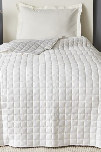 Karaca Home Heavy Glass Shovel Heavy Satin White Quilt Double Size 140x200 cm