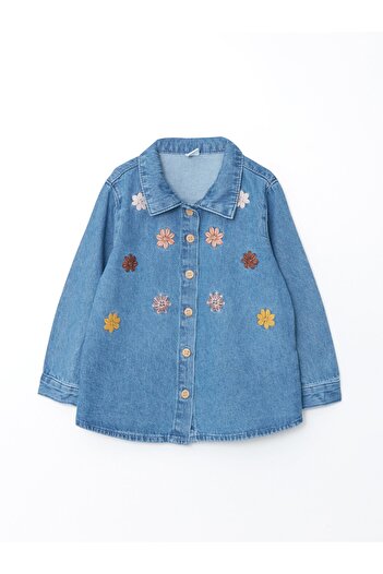 LC Waikiki Hímzés részletes Baby Girl Jean ing