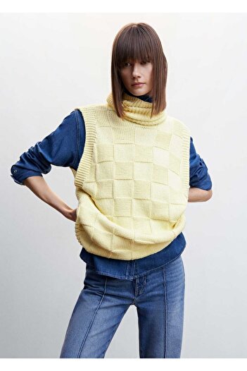 MANGO Woman Turtleneck Knitwear Vest