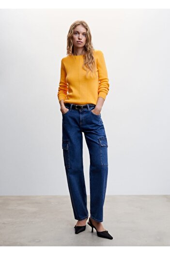 MANGO Woman Textured Round Neck Sweater