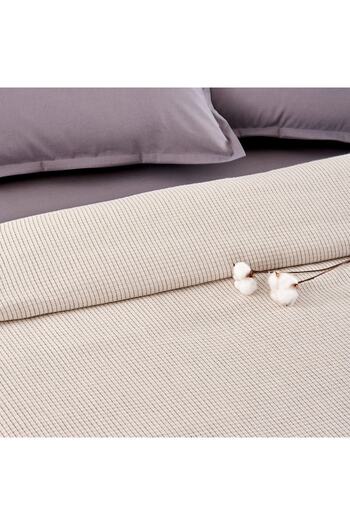 Taç Plain Bmr Double Private Set Gray Crown Double Pique Set Bamboo