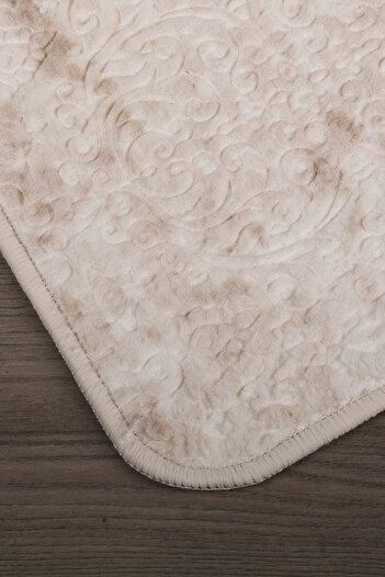 Bonny Home Nova Cream (80x150 + 50x80 cm) Σετ χαλιών μπάνιου 2 τεμαχίων μεγάλου μεγέθους Σετ αντιολισθητική βάση Τουαλέτας
