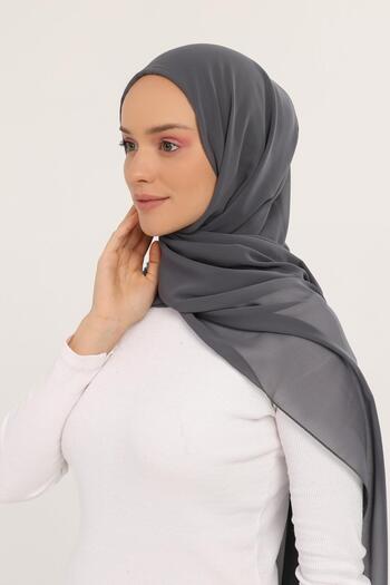 Altobeh Ready Practical Luxury Neck Collar Boned Chiffon Shawl Smoked