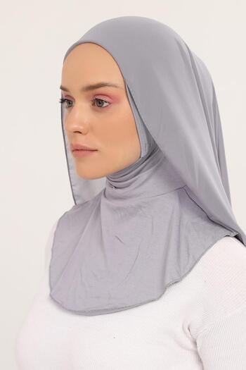 Altobeh Ready Practical Luxury Neck Collar Beaded Chiffon Shawl Gray