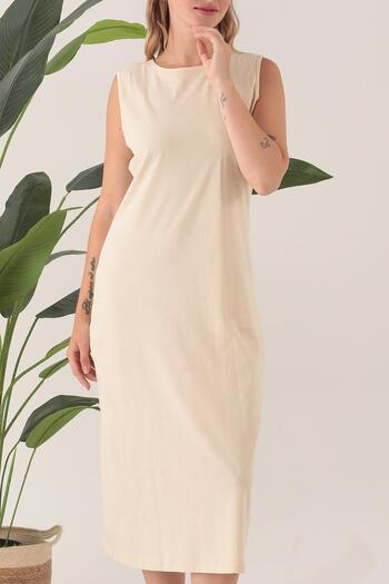 ESPİNA Sleeveless Long Dress Lining Underwear Jupon Petticoat 100% Cotton