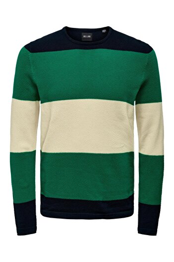 Only & Sons ONSPANTER REG 12 BLOCK STRUC CREW KNIT