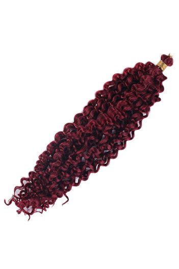 KONAK PERUK Red Afro Wave Hair