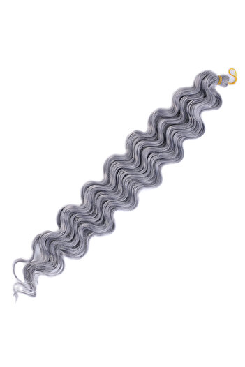 KONAK PERUK Medium Tone Gray Water Wave Hair