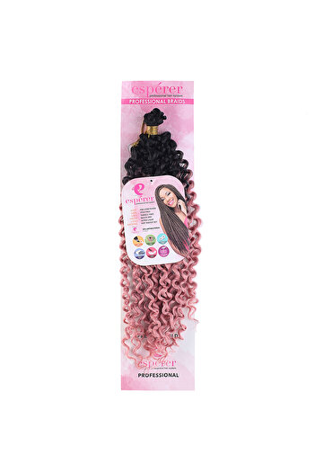 KONAK PERUK Black Dried Rose Ombre Afro Wave Hair