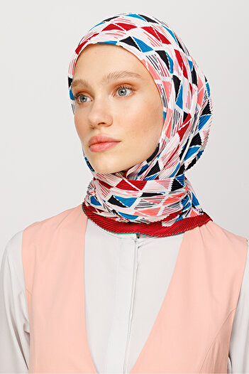 Mooncorn Prism Pattern Pleated Scarf