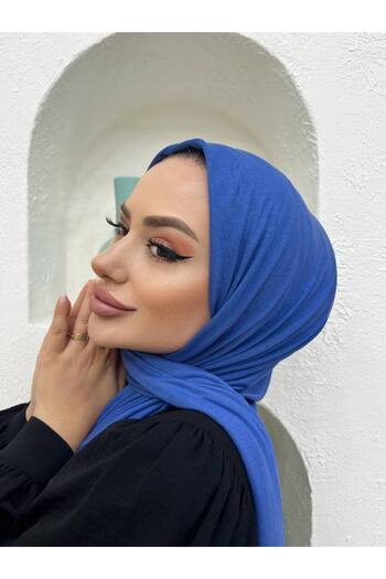 useev Combed Cotton Shawl Indigo 0001
