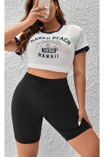 ESPİNA High Waist Recovery Short Shorts Leggings - Women's, Plus Size (Length 53 Cm)