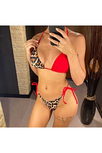 nuriçgiyim Leopardia bikini set