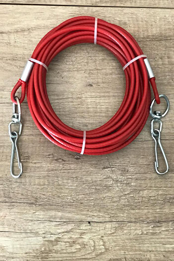 PADRİ 6 MM 8 METER DOG GARDEN TYING ROPE SWIVEL RED