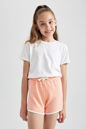 DeFacto Girl's Regular Fit Sweatshirt and Shorts Set
