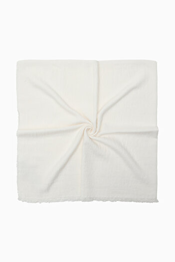 FİVESCARF Maxi Cotton Cotton Scarf White