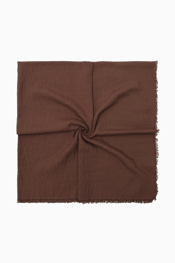 FİVESCARF Maxi Cotton Cotton Scarf Bitter Brown