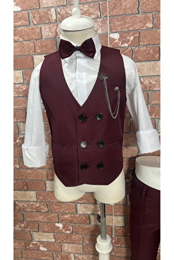 HAYTA Children's Vest Suit with Shirt Set 0-1years -14years