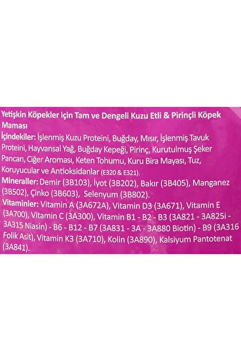 Pro Line 15 Kg Kuzu & Pirinç Yetişkin Köpek Maması