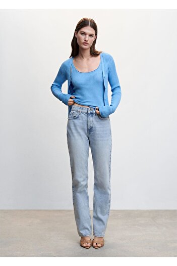 MANGO Woman Textured Strappy Blouse