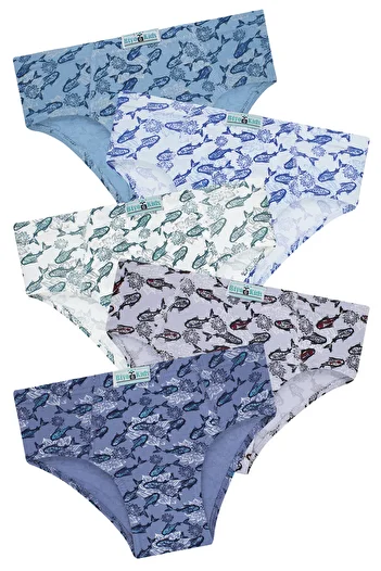 biyokids Boy's 5 Pack Colorful Slip Panties