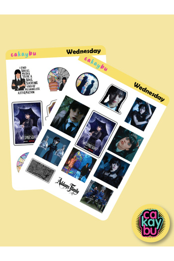 cakaybu Wednesday Addams Sticker
