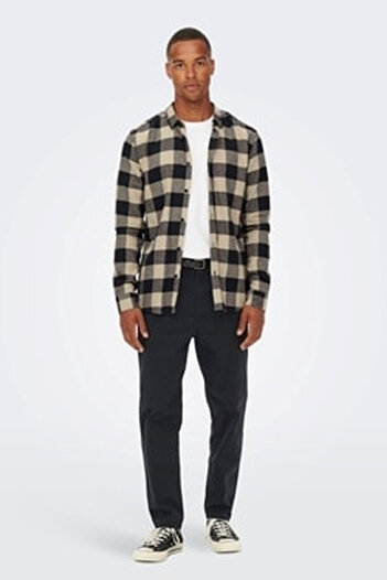 ONLY Onsgudmund Noos Жіноча сорочка - Ls Checked Shirt, темно-синя - 22007112