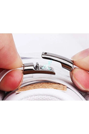 Dopar Elastik Lacivert Akıllı Kilitli Bağcık Mıknatıslı Metal Tak Bırak Spor Ayakkabı Bağcığı 100 Cm