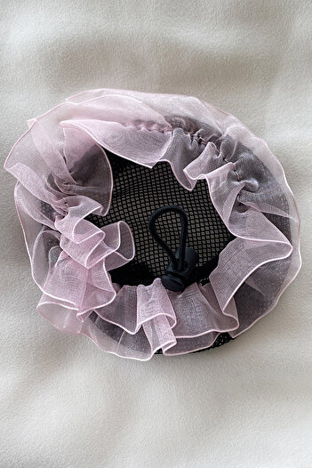 TAKIŞTIR Black And Pink Color Small Mesh Detailed Knob Buckle