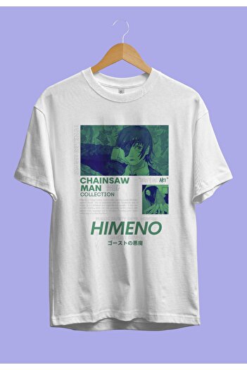 CONSTRAİN Оверсайз-футболка з оригінальним дизайном аніме «Chainsaw Man Himeno»