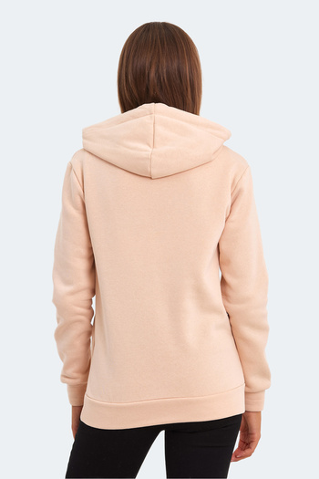 Slazenger Keshian in Women's Hooded Beige Sweatshirt with Pockets